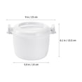 thumbnail image 3 of Phenofice Plastic Microwave Rice Cooker White Food Container for Home with Portable Multifunction Design, 3 of 8