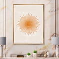 thumbnail image 2 of Designart 'Orange Sun Print On Beige II' Modern Framed Canvas Wall Art Print, 2 of 5