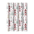 thumbnail image 2 of Christmas Digital Print Shower Curtain Watertight Mould Resistive Polyester Divider Curtain Includes Hooks Ideal For Bathroom Decor, 2 of 6