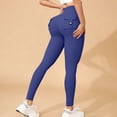 thumbnail image 2 of Laqbezok Women's High Waist Butt Lifting Cargo Leggings, Scrunch Butt Yoga Pants with Pockets, Tummy Control Athletic Workout Tights, 2 of 6