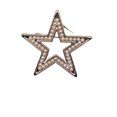 thumbnail image 4 of Double C Brooch, Suit Pearl Pin, Five-pointed Star Jewelry, 4 of 4