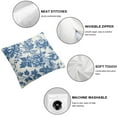 thumbnail image 4 of Jiayy Blue Floral Pillow Covers  Vintage Flower Blue White Decorative Throw Pillow Covers Set of 2 Chinoiserie Pillowcases  Square Cushion Covers For Couch Bed Sofa Chair Car Decor White, 4 of 6
