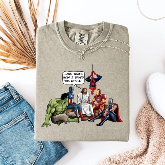 Jesus Superheroes Christian Graphic T-Shirt