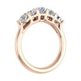 thumbnail image 2 of 1 Carat (ctw) 5-Stone Diamond Wedding Band Ring in 14K Rose Gold (Ring Size 9.5), 2 of 5