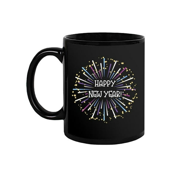 Happy New Year Fireworks Mug - SPIdeals Designs,