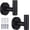 Black, variant on 2 Pack Chrome Wall Mount Towel Hooks, Heavy Duty Multi-Purpose Hooks for Bathroom Shower Kitchen Hotel Pool