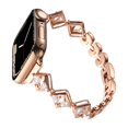 thumbnail image 3 of Bling Band Compatible for Apple Watch 38mm 40mm 41mm for Women, Cute Fashion Sparkle Bracelet Jewelry Metal Strap with Bands Removal Tool for iWatch Series 9 8 7 6 5 4 3 2 1 SE,Rosegold, 3 of 9