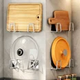 thumbnail image 2 of Soporte de esponja de cocina autoadhesivo, esponjas para fregadero, estante de secado de drenaje, ganchos de pared, organizador de bolas de alambre, almacenamiento para el baño, 1/6 Uds., 2 of 5