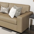 thumbnail image 5 of Roundhill Furniture Sakan Leather Upholstered Sofa, Beige, 5 of 11