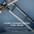 thumbnail image 5 of Sunjoy 8’ x 8’ Outdoor Patio Gazebo, Outdoor Backyard Modern 2-Tier Steel Frame Soft Top Gazebo with Mesh Netting - Navy Blue & White, 5 of 12