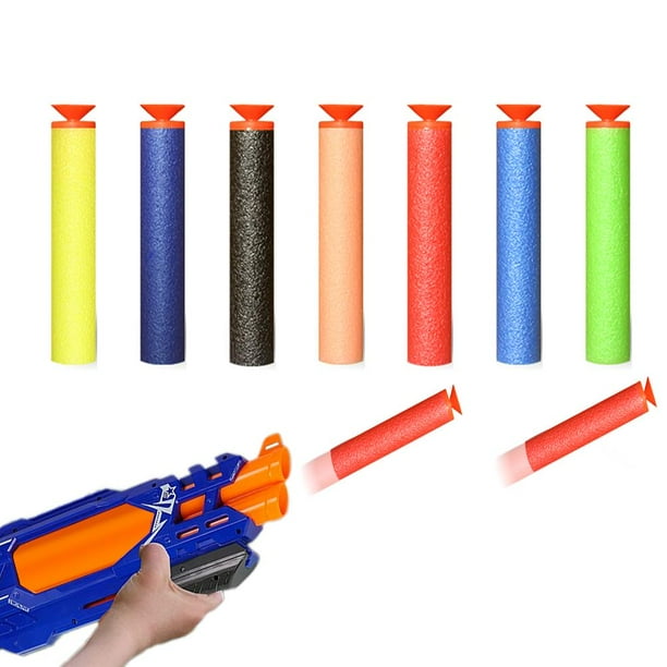 100 piezas de 7,2 cm de EVA suave con ventosa para cabeza de repuesto, dardos suaves para exteriores, juguetes para niños, regalos