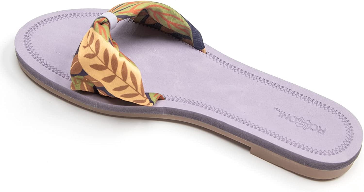 Women’s Floral Lace Strap Sandals – Boho Summer Slides with Colorful Flower Pattern, Trendy Indoor & Outdoor Casual Sandals