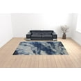 thumbnail image 2 of HomeRoots 513519 10 x 14 ft. Blue & Ivory Abstract Power Loom Stain Resistant Rectangle Area Rug, 2 of 5