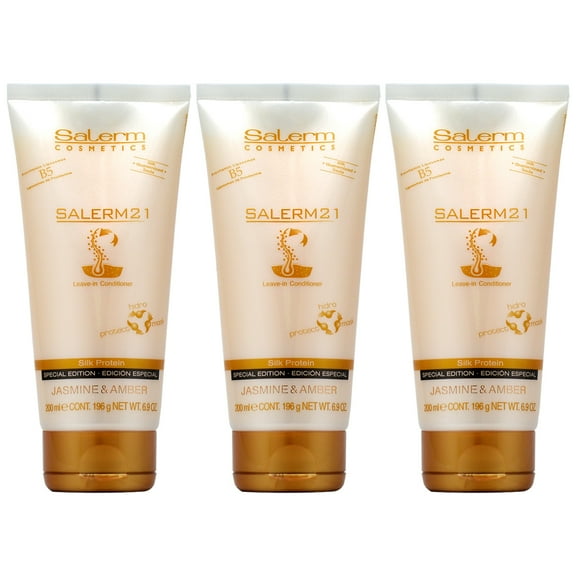 Salerm 21 Silk Protein Leave-In Conditioner Jasmine & Amber 6.9 Oz (Pack of 3)
