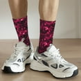 thumbnail image 6 of Rateoe Burgundy Tie Dye for Women Casual Calf Socks - Cute Crew Socks - Thin Soft Above Ankle Socks Size 5-11, 6 of 6