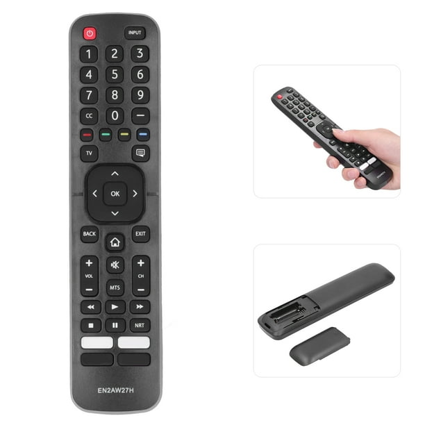 Reemplazo de control remoto de boton para en2aw27h para Hisense LED TV Teclado de silicona ABS negro Walmart en linea