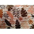 thumbnail image 4 of oneOone Cotton Silk Brown Fabric Stripe & Leaves Block Fabric For Sewing Printed Craft Fabric By The Yard 42 Inch Wide, 4 of 4