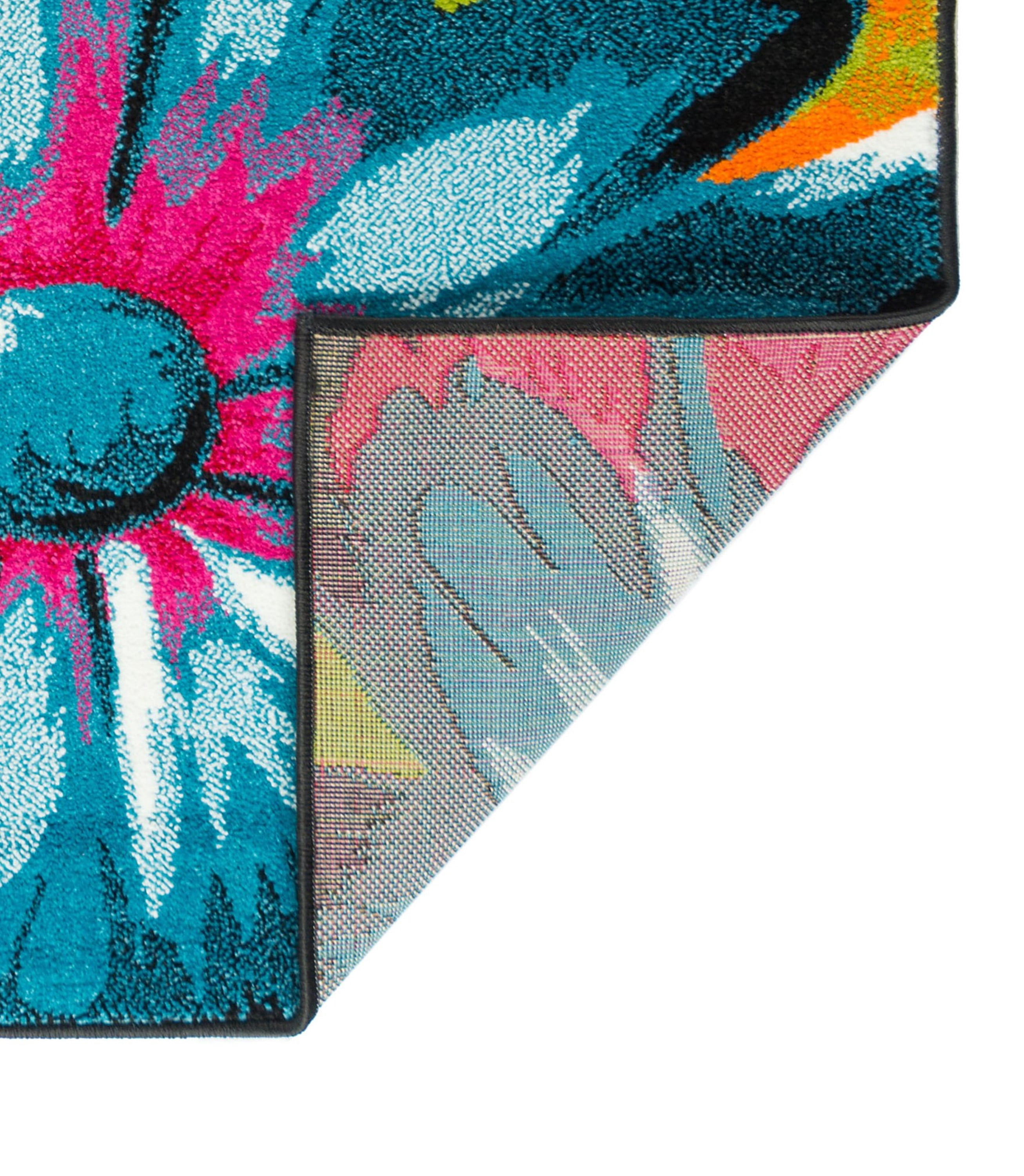Symphony Contemporary 4' x 5' Multi-Color Polypropylene Indoor Area Rug