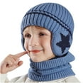 thumbnail image 2 of Eltusu Boys Hats and Scarves, Soft Warm 2 Pieces Beanies&Scarves Sets 4-10 T Size Acrylic, 2 of 5