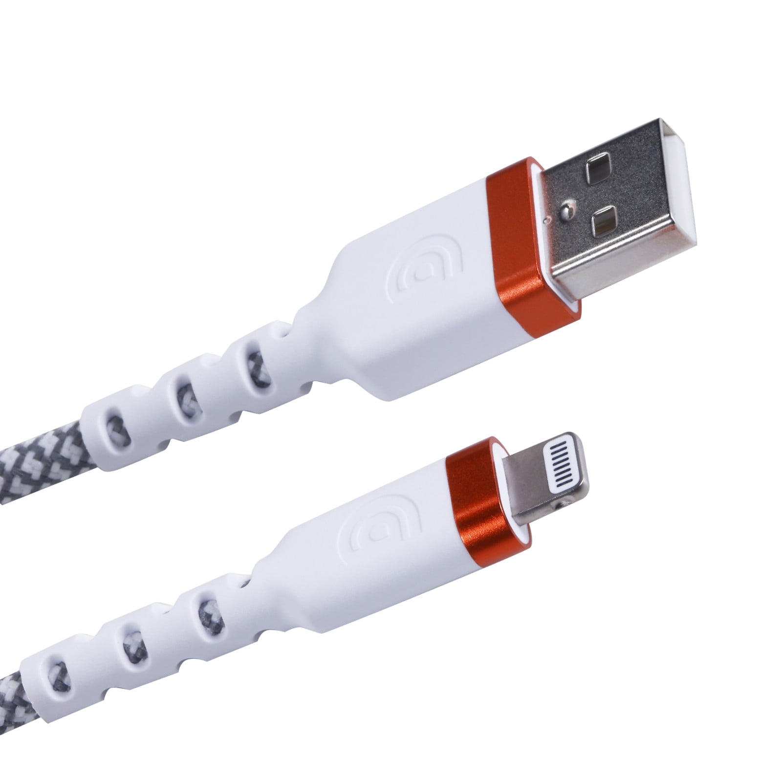 Griffin Ultra Durable 6FT Lightning to USB-A Charge & Sync Cable with Velcro Strap for iPhone, iPad, iPod, Fast Charging, Durable Nylon Braided, Apple Lightning Cable