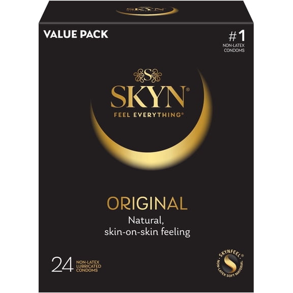 SKYN Original Non-Latex Lubricated Condoms, 24 Count
