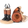 thumbnail image 5 of Alexander Taron 10.25" Beige, Brown, and Black Natural Wood Finish Smoker Skier Collectible, 5 of 6