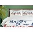 thumbnail image 4 of Ambesonne 4th of July Duvet Cover Sets, Grunge Pattern USA, 2-King, Ruby Violet Blue White, 4 of 7