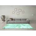 thumbnail image 3 of Ahgly Company Machine Washable Indoor Rectangle Abstract Turquoise Blue Modern Area Rugs, 8' x 10', 3 of 4