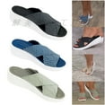 thumbnail image 2 of Large Size Bottom Slope With Fish Mouth Flying Woven Cross Sandals, 2 of 6
