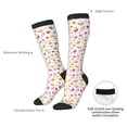 thumbnail image 6 of Fotbe Cartoon Birds & Flowers print Women's Men's Novelty Crew Socks Cotton Socks Knee High Socks for Walking,Running,Nurses,Pregnancy, 6 of 8