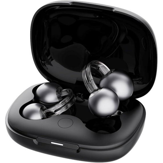 Restored mojawa StarClip Open-Ear Wireless Bluetooth Headphones, Clip-On Earbuds, 4D Panoramic Sound, Clear Calls, Lightweight, Secure Fit, IP54 Water-Resistant Ear Grips for Workout and Daily Use (Refurbished)