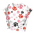 thumbnail image 4 of Plebaso T-Shirts Imprimés pour Femmes Col Rond Dégradé Manches Courtes Mode Ample T-Shirts pour Femmes, 4 of 4