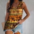 thumbnail image 2 of USSUMA Womens Tops Summer 2022,Western Multi Ethnic Print Tank Tops for Women Geometric Print Sleeveless Tops Shirts Western Multi V Neck Tank Tops Tee, 2 of 8