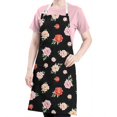 thumbnail image 5 of Pioneer Flower Floral Print Pattern Apron for Women and Men, Cotton Linen Waterproof with Pockets, Adjustable, 33x27 Inch for Kitchen, Gardening, BBQ, Salon, 5 of 6