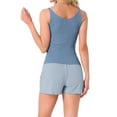 thumbnail image 3 of INSPIRE CHIC Women's Loungewear Sleeveless Soft U Neck Cami Soild Casual Sleepshirts S Navy, 3 of 6