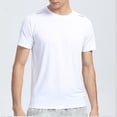 thumbnail image 5 of USNSM Men's Short Sleeve Workout Shirts Quick Dry Breathable Lightweight Athletic T-Shirts Running Gym Summer Sports Shirt White M, 5 of 7