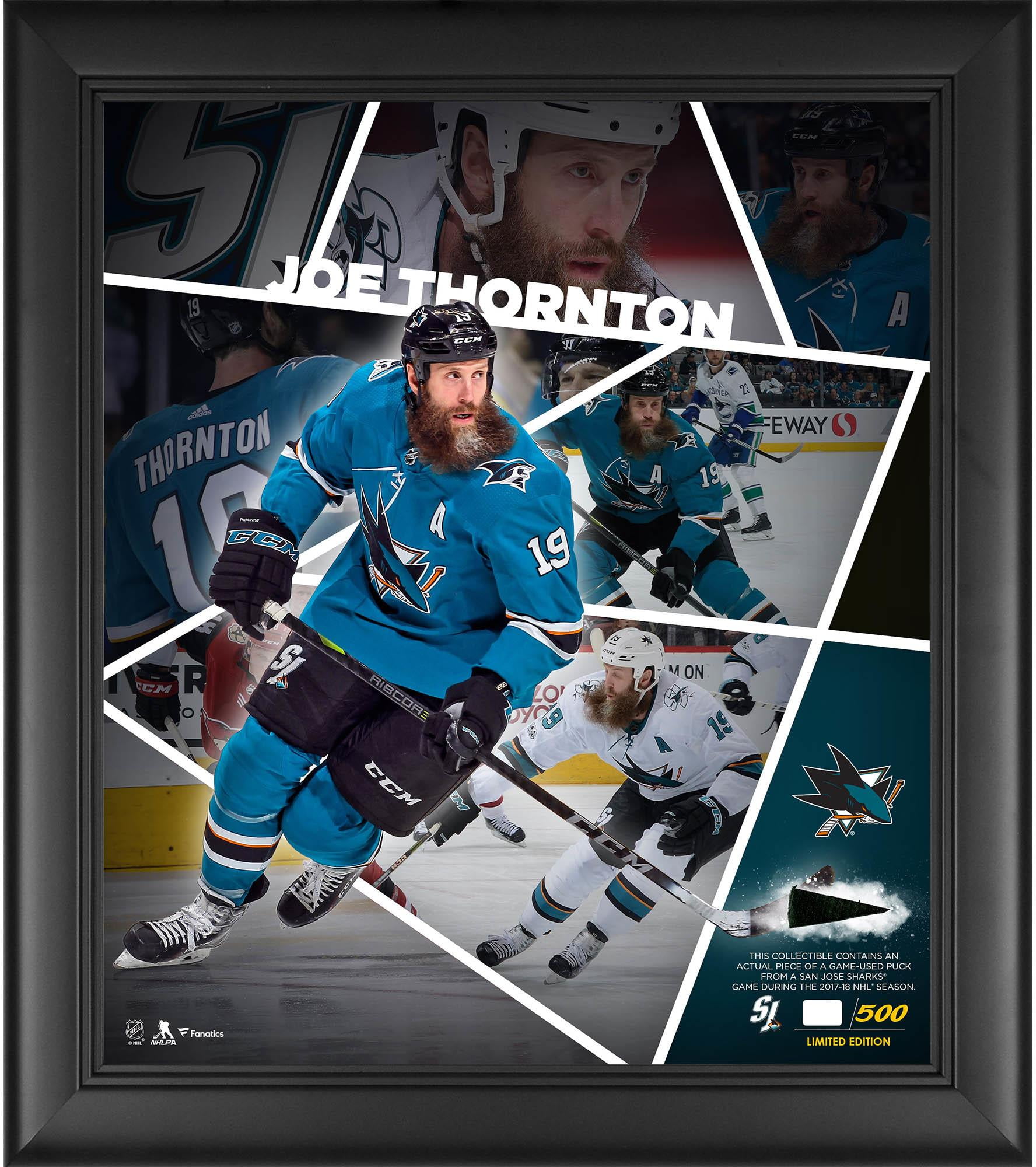 Certificate of Authenticity Included Joe Thornton San Jose Sharks Autographed Autograph Official Game Hockey Puck