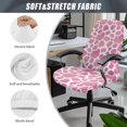 thumbnail image 5 of FKELYI Pink Cow Print Anti-Dust Office Chair Cover Washable Computer Chair Slipcover for Armchair Swivel Boss Chair Protector for Home Office Decoration, Small, 5 of 6