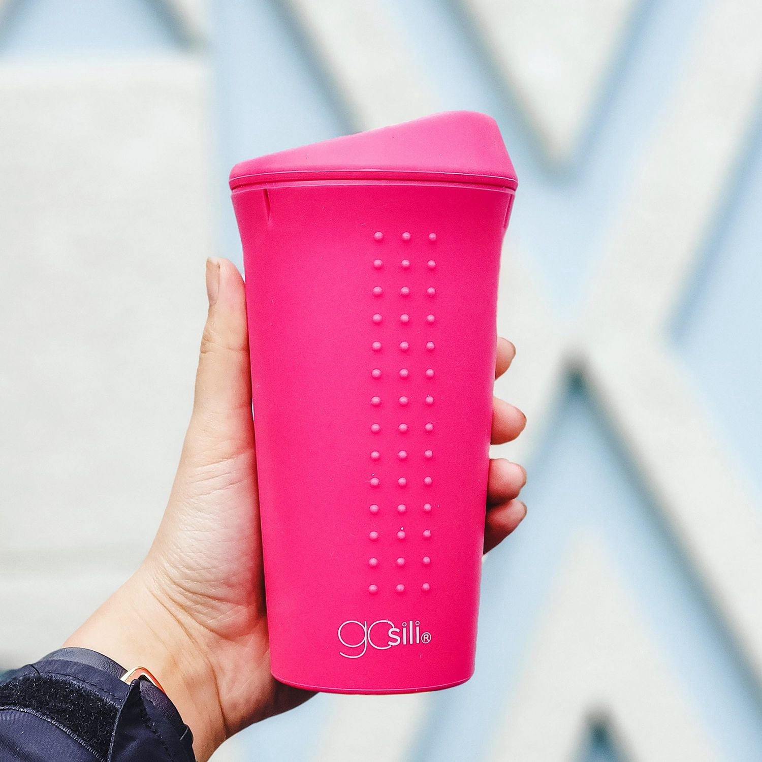GoSili To-Go Cup, 16oz. Hot Pink