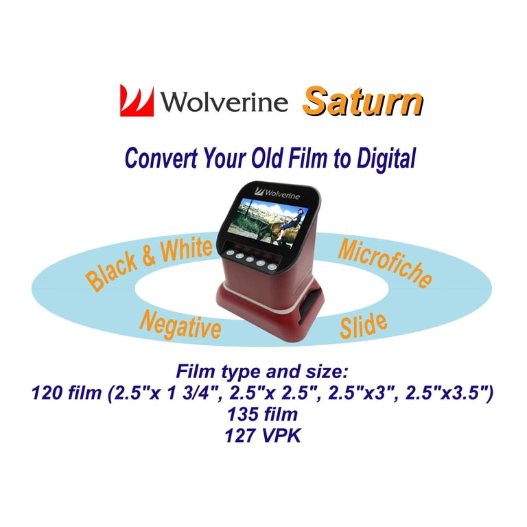 Wolverine F2D Saturn Digital Film & Slide Scanner - Converts 120