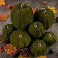thumbnail image 2 of Flocked Artificial Pumpkins Fall Decorations, Fake Pumpkin for Autumn Harvest Halloween Thanksgiving Faux Pumpkins Home Table Decor 8 Pcs, 2 of 6