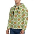 thumbnail image 3 of Lsque Daisies Flowers Pattern Casual Men's Hoodie,Hooded Sweatshirt with Kangaroo Pocket,Pullover Hoodie-XX-Large, 3 of 7