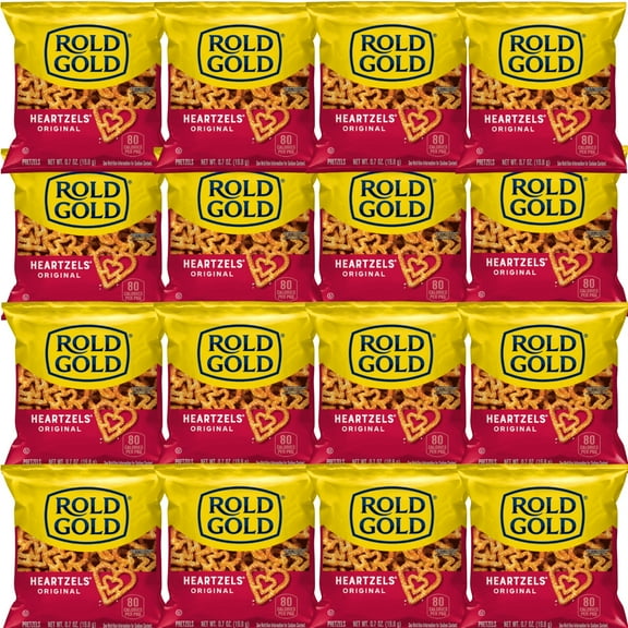 Rold Gold Pretzel Heartzels, 0.7 Oz Bags, Pack of 16, Bundled By Shoppyway