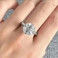 thumbnail image 2 of solitaire jewels 5CT Asscher Moissanite Double Prong Solitaire Engagement Ring For Women, 10K White Gold, 2 of 6