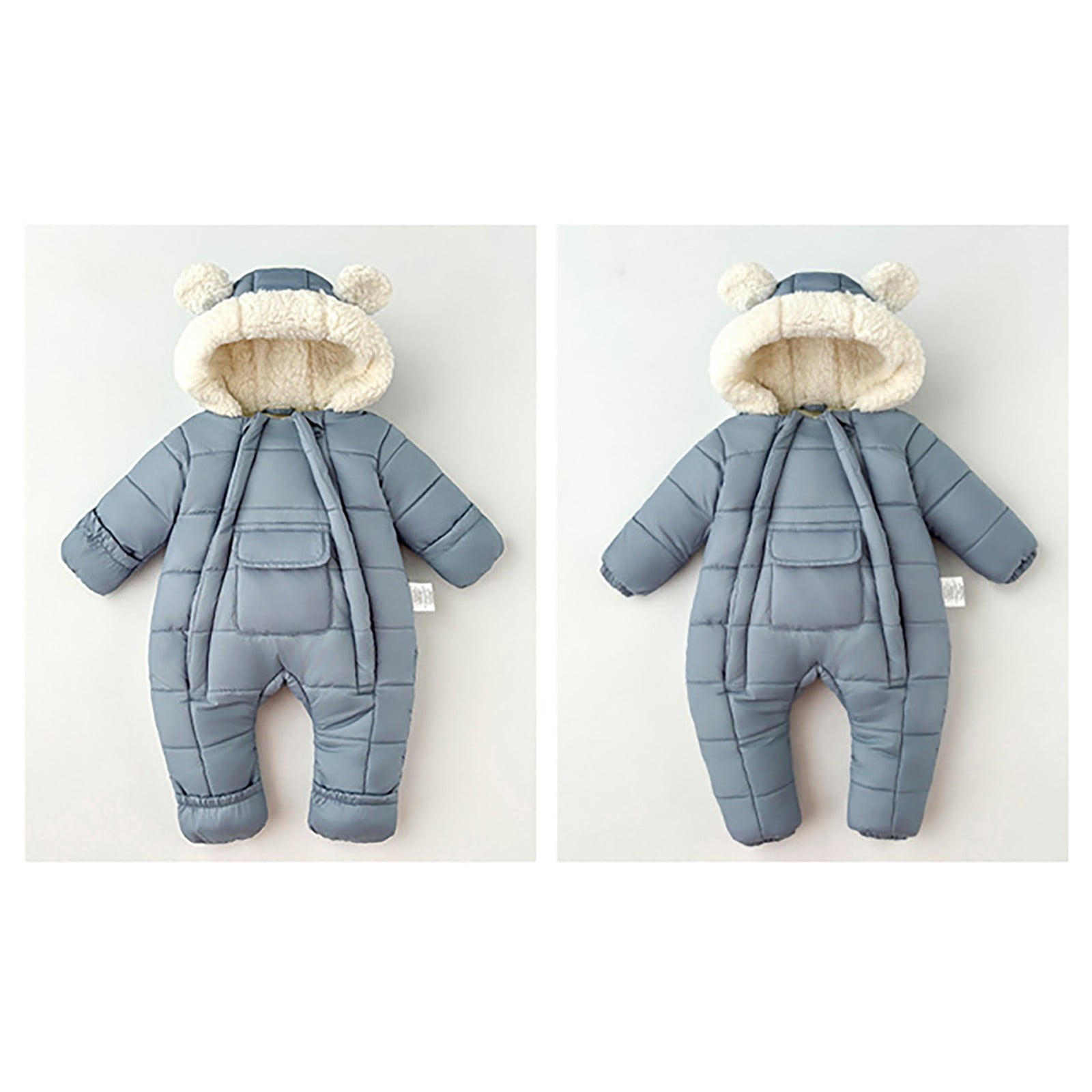 REDARER Kids' Insulated Snowsuit - Winter Jumpsuit with Attached Mittens & Booties, Double Zipper Warm Outfit for Boys & Girls,Size:3-6 Months