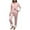 Pink, variant on Womens Pajama Sets Long Sleeve Button Down Shirts and Ruffles Bottoms with Pockets Loungewear Soft Comfy Homewear Pj Sets for Woman
