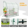 thumbnail image 4 of EAGLE PEAK 6.6 x 3.3 x 6.9ft Outdoor Lean to Walk-in Greenhouse with Shelf, Gardening Wall Green House with Roll-up Zipper Entry Doors, White, 4 of 9