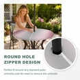 thumbnail image 4 of Round Outdoor Tablecloth with Umbrella Hole and Zipper, Pink Ombre Tablecloth with Elastic Waterproof, Modern Grey Gradient Farmhouse Art Patio Table Covers for 31" - 35" Picnic Pool Tables, 4 of 9
