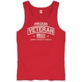 thumbnail image 5 of Proud Veteran Tank Top Veteran's Day Military Honor US Flag Army Air Force RED Friday American Patriot Men's Top, 5 of 7