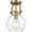 Brushed Brass, variant on 410-1F-BK-8CL Innovations Lighting Newton-One Light Flush Mount-8 Inches Wide by 12.5 Inches High-Matte Black Finish